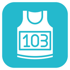 Sticker - Running Bib icon vector image. Can be used for Track and Field.