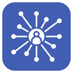 Sticker - Network icon vector image. Can be used for Social Relationship.