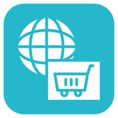 Poster - Global Market icon vector image. Can be used for Data Science.