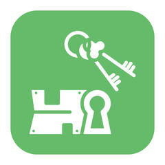 Wall Mural - Cylinder lock icon vector image. Can be used for Locksmith.