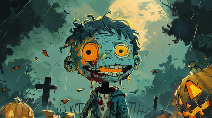 Poster - A little zombie cartoon character