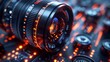 © Hassaan - Close-up of an old camera photo lens that is still in good condition. AI generated image