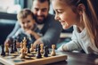 © Kevin - A girl playing chess with dad, Generative AI