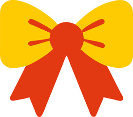 bow ribbon, icon colored shapes