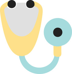 stethoscope, icon colored shapes