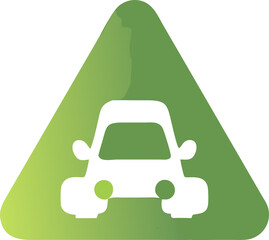 traffic, icon colored shapes gradient