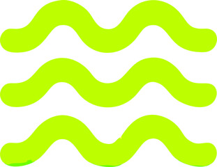 3 wavy lines, icon colored shapes gradient