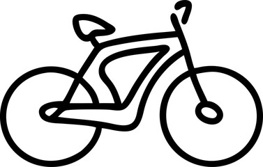 a simple bicyle without any details coloring page, icon outline