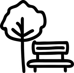 park, icon outline