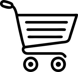 shopping cart, icon outline