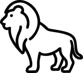 lion, icon outline