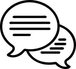 chat, icon outline