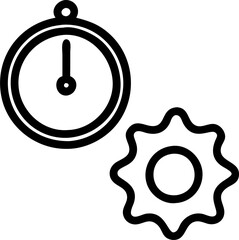 set time, icon outline