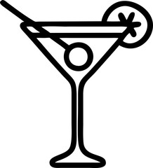 Wall Mural - clean, martini glass, icon outline