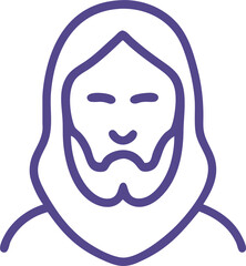 jesus, icon outline