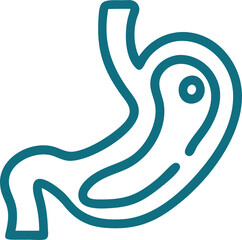 stomach, icon outline