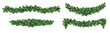 © Olga Prozorova - Christmas tree garlands on transparent background. Realistic pine-tree branches with glowing sparkling Christmas lights decoration. Vector border for holiday banners, party posters, cards, headers.