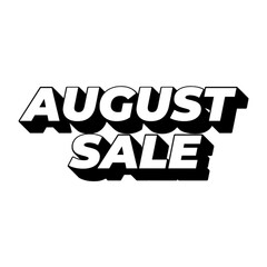 Sticker - 3d august sale text poster