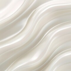 Wall Mural - Flowing Ivory White Silk Fabric Texture Background with Copyspace in Minimalism Style