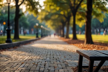 bench in autumn park