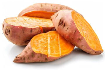 Wall Mural - Sweet Potato isolated on a white background