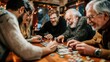 © Anna - Family playing board games around the dining table on a cozy evening
