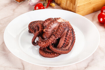 Poster - Boiled delicous Octopus in the bowl