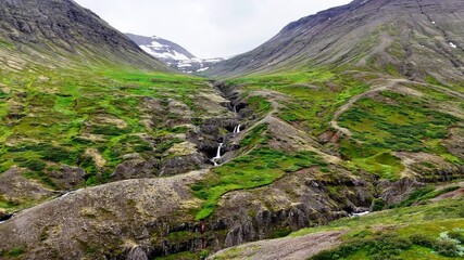 Sticker - Typical waterfall in Eastern Iceland