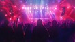© Theeranan - The electric atmosphere of a music festival, with the crowd silhouetted by powerful stage lighting.