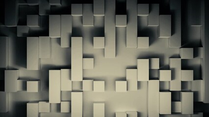 Wall Mural - abstract geometric blocks depicted in various dark tones and shades for visual appeal. design