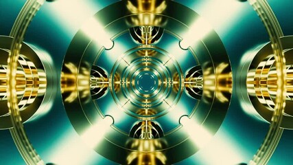 Wall Mural - an innovative and futuristic abstract design featuring radiant energies and various circles. design