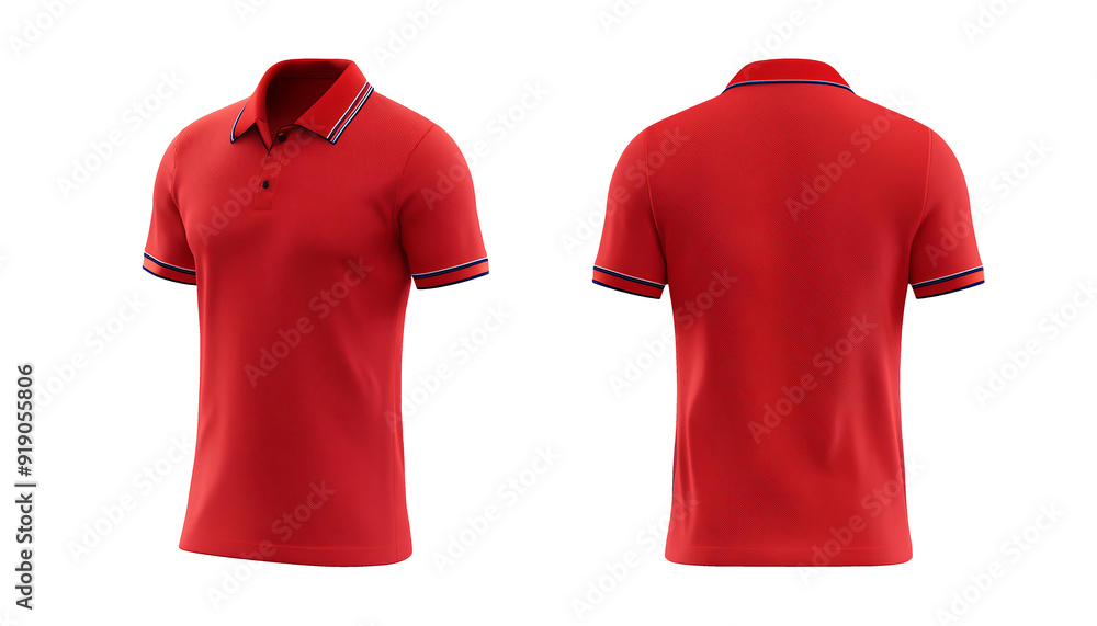 Red Polo - Shirt Mockup for Product Design - T-shirt Template for Logo ...