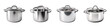 © Newton - Stainless steel pot collection with glass cover isolated on transparent background