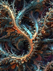 Wall Mural - fractal burst background