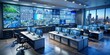 © Arethaawykoff - Modern command center with multiple screens displaying city maps, surveillance footage, and real-time data, helping law enforcement track and respond to crimes effectively.
