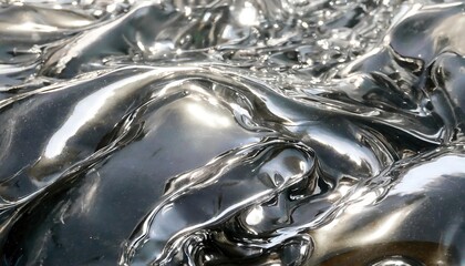 Wall Mural - Liquid metallic texture 
