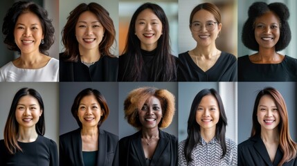 A group of women with different hair styles