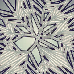 Aufkleber - Abstract geometric mosaic tile pattern. 3d rendering illustration