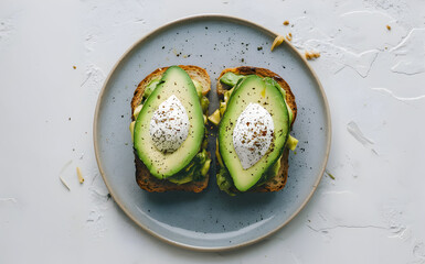 Wall Mural - A plate of avocado toast