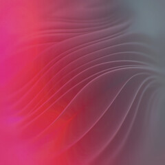 Wall Mural - Abstract pattern of flowing waves of pink and purple fabric stripes. 3d rendering digital illustration