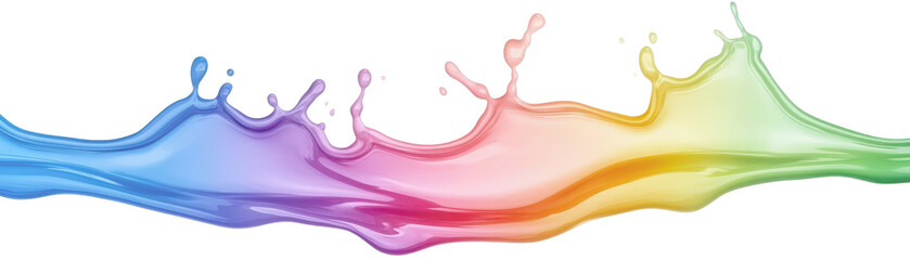 Wall Mural - a colorful splash of water with a rainbow effect