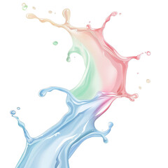 Wall Mural - a splash of colorful paint with a rainbow effect