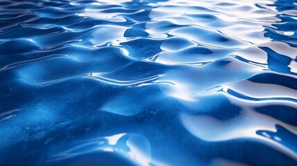 Wall Mural - The image is of a body of water with a blue color