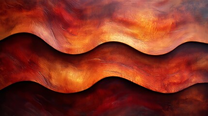 Canvas Print - A wave with a red background