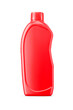 © Kuzmick - Bright red plastic bottle for household cleaning supplies isolated. Transparent PNG image.