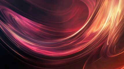 Abstract background with flowing curves and dynamic motion effects. Plenty of copy space in the center.