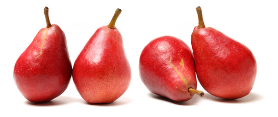 Canvas Print - Red pear isolated on white background 