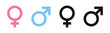© 11ua - Male and female gender vector symbol set.