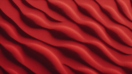 A close-up shot of a textured red surface with a wave-like pattern. Image aspect ratio of 16:9.