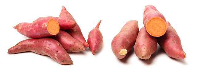 Poster - sweet potatoes on the white background